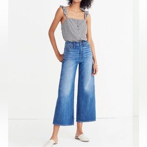 Madewell Wide-Leg Crop Jeans 24 Finney Wash EUC